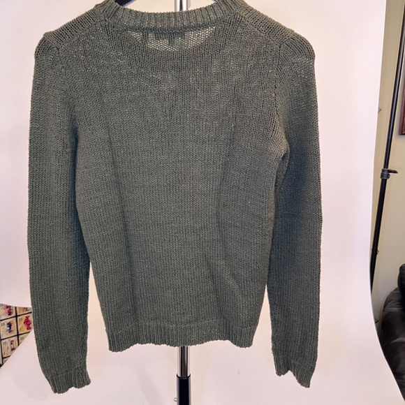 Theory Womens Black Cable Knit Wool Crew Neck Pullover Sweater Top Size P - Picture 2 of 10